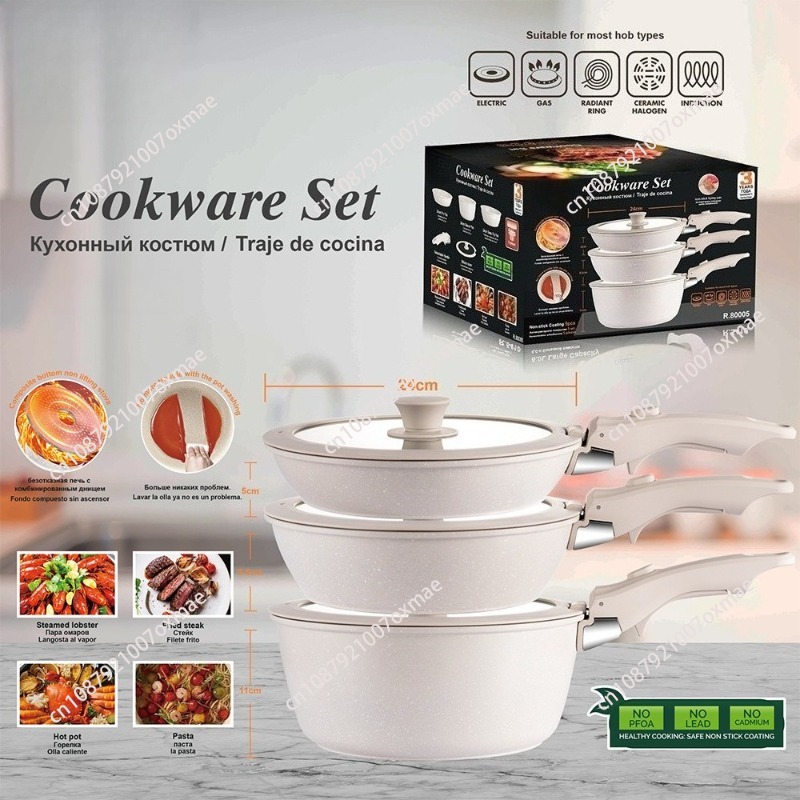 Induction Cooker - Ensemble de 3 pièces amovibles pour