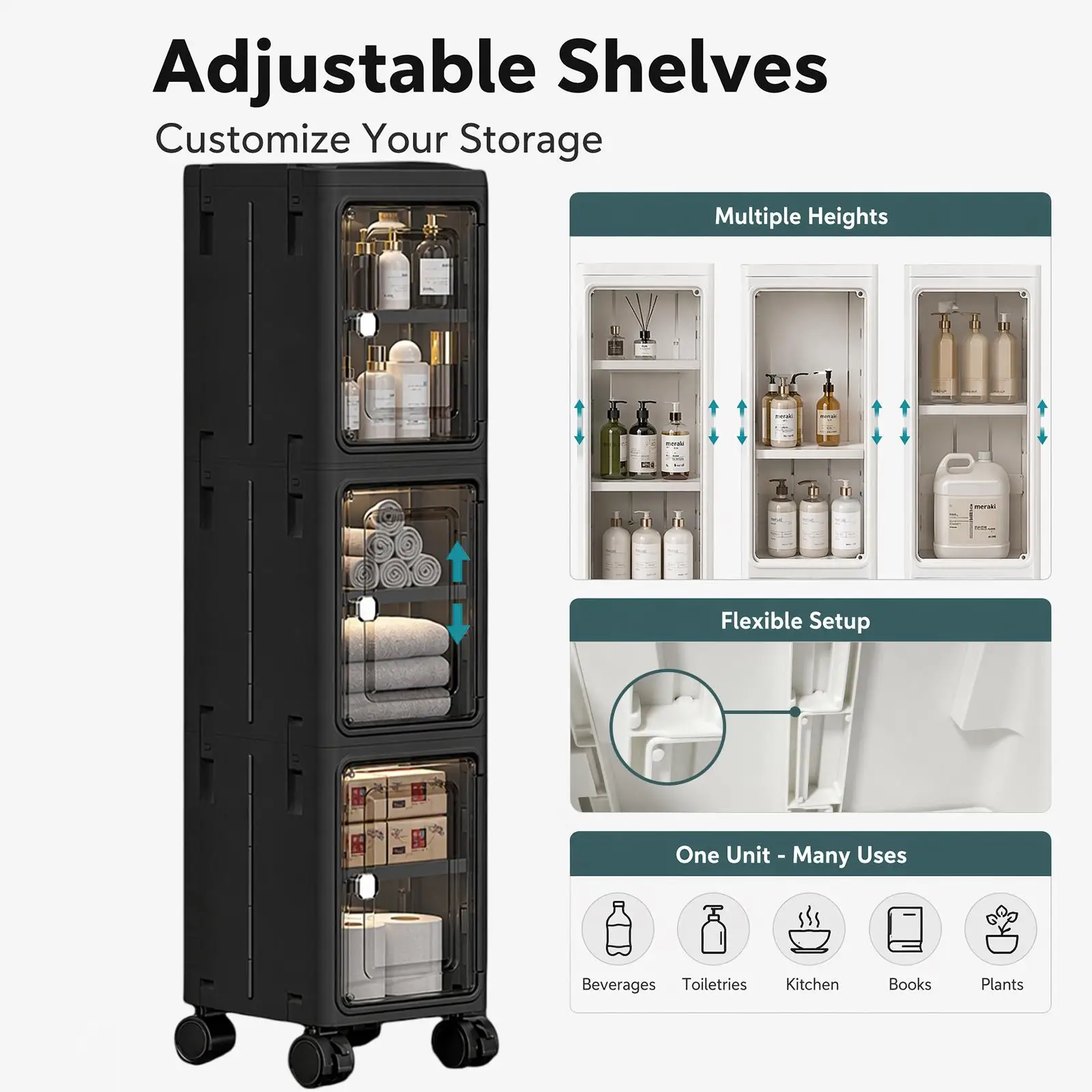 Armoire de rangement à roulett - Kitchen Appliances Cabinet avis et prix